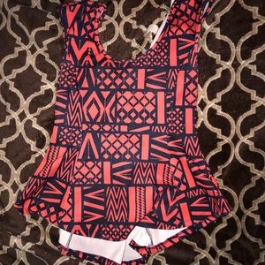 Printed Peplum Shirt